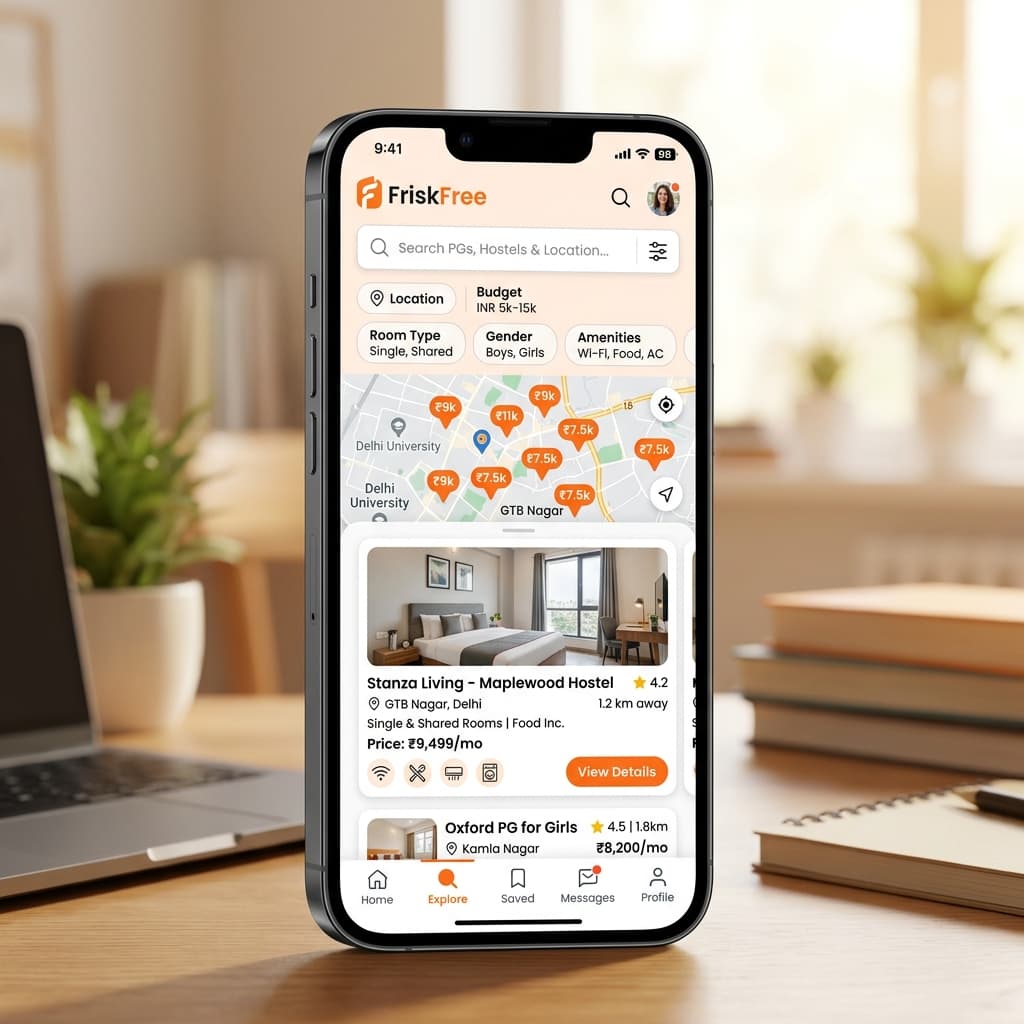 FriskFree App Mockup